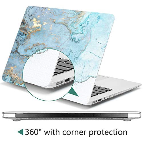 Dongke Plastic Hard Case & Keyboard Cover & Screen Protector Only Fit for MacBook Air 13 Inch Model A1466 / A1369 (2010-2017 Release), Art Pattern