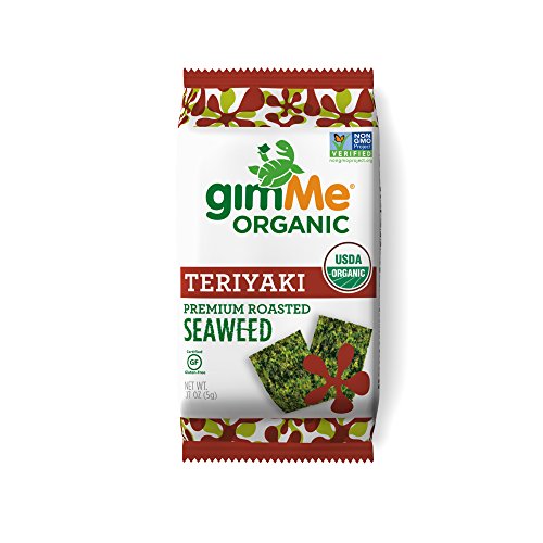 gimMe Organic Roasted Seaweed Sheets Teriyaki 48 Count Keto