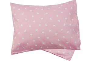 ZPECC Toddler Pillow with Pillowcase - 13 x 18 Organic Pillows for Sleeping, Soft Breathable Small Kids Pillow for Crib, Toddler Bed, Travel, Love (Intended for Age 2 and up)
