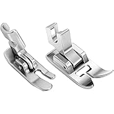 2 Pcs Universal Low Shank Presser Foot and Serrated Presser Foot | for Singer, Brother, Janome, Juki, Babylock, Kenmore and Low Shank Domestic Sewing Machines