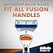 Gillette Fusion Bundle with 1 Fusion Razor + 4 Fusion Razor Blades Refills + 1 Fusion Sensitive Shave Gel, Mens Razors/Blades