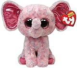 Ty Beanie Boos Ellie Pink Speckled Elephant Regular Plush
