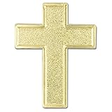 PinMart's Traditional Gold Plated Cross Religious Church Lapel Pin