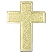 PinMart's Traditional Gold Plated Cross Religious Church Lapel Pin