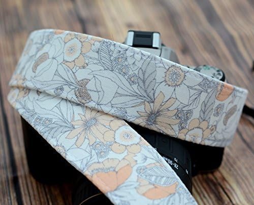 Soft Grey Floral - dSLR Camera Strap