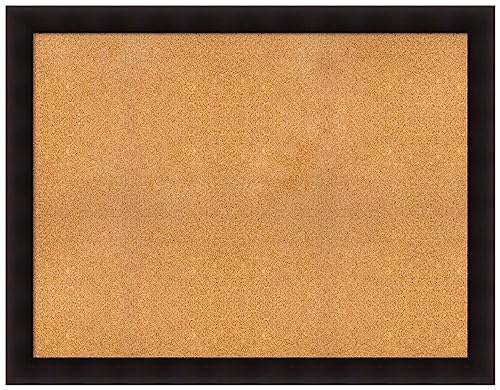 Amanti Art Natural Cork Board for Wall, 42x54 Vision Board with Brown Frame, Ov…