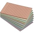 Lined Sticky Notes, 8 Pads, 4x6 inches Aesthetic Sticky Note Pads with Lines, Neutral Boho Self-Stick Note Pads, Perfect for Office Home School Desk Accessories, 35 Sheets/pad - Vintage Colors