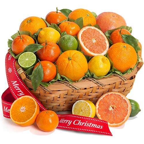 A Gift Inside Merry Christmas Sweet Citrus Fruit Gift Basket