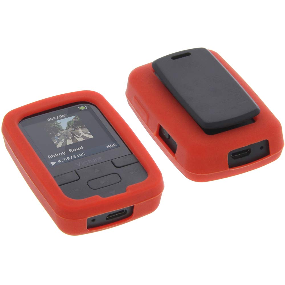foto-kontor Case for Victure M3 MP3 Silicone protective cover rubber red