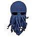 Beard Hat Beanie Hat Knit Skull Hat Winter Warm Octopus Hat Cable Knit High Bun Ponytail Hat Windproof Funny for Men & Women