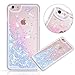 Maxdara iPhone 6/6s Plus Case,iPhone 6/6s Plus Hard Case Flowing Liquid Floating Luxury Bling Glitter Sparkle Case Cover Fashion Creative Design Case (Blue)