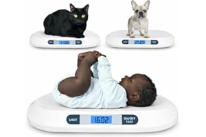 Smart Weigh Digital Baby & Pet Scale – Infant and Small Animal Weighing Scale for Newborns, Puppies & Cats – 44 lb Capacity, 