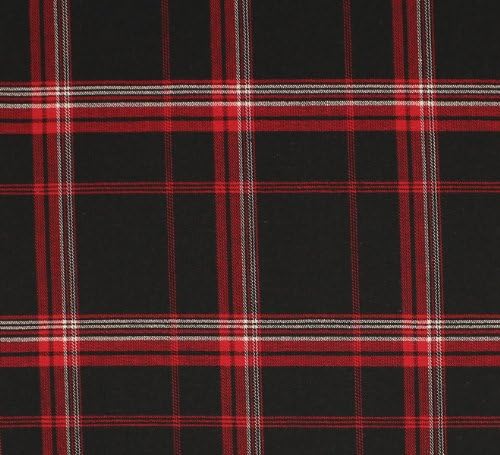 2 Yards Bolt of Earl Cotton Stretch Twill Plaid Suiting Fabric By the Yard