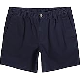 maamgic Men's Classic-fit 5.5" Cotton Casual Shorts Elastic Waistband with Multi-Pocket Daily Wear Walking Summer Outfit