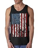 Shop4Ever® United States of America Flag Vintage Men's Tank Top USA Flag Tank Tops