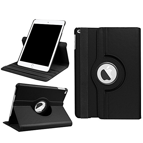 DETUOSI iPad 9.7 Case 2018 2017/iPad air Tablet Case,360 Degree Rotating Folio Smart Cover for Apple iPad 9.7 inch (6th Gen, 5th Gen) iPad air iPad air 2 Folding Stand with Auto Sleep Wake,Black