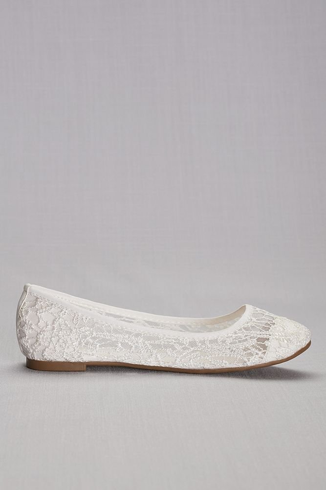 David's Bridal Ballet Flats with Crochet Detail Style CLYNN31 - Image 4