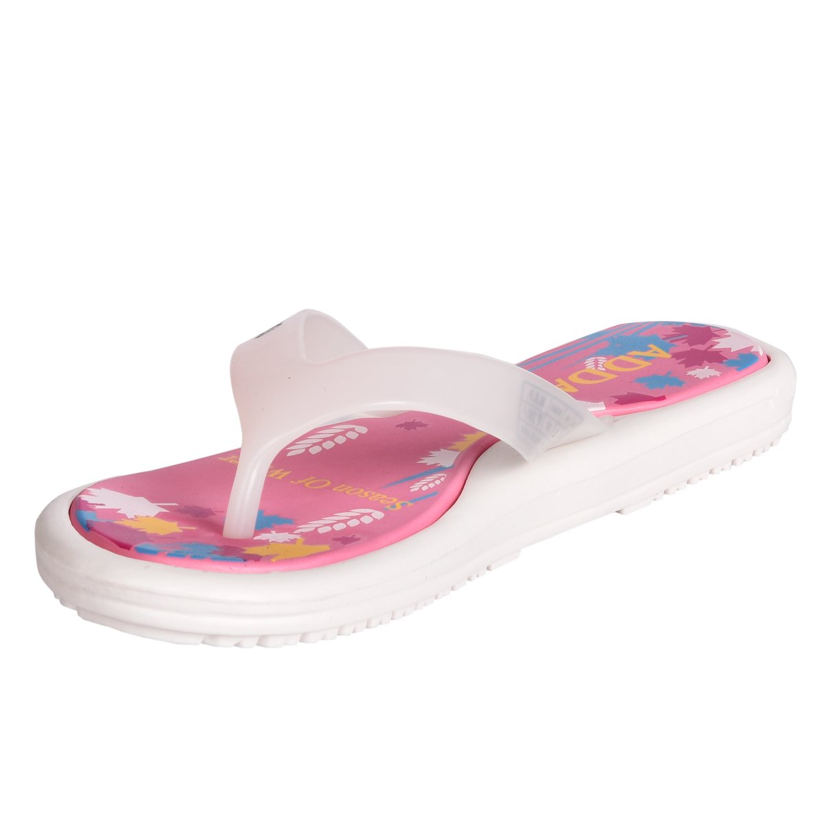 adda women's pink white rubber slipper (mini_1)