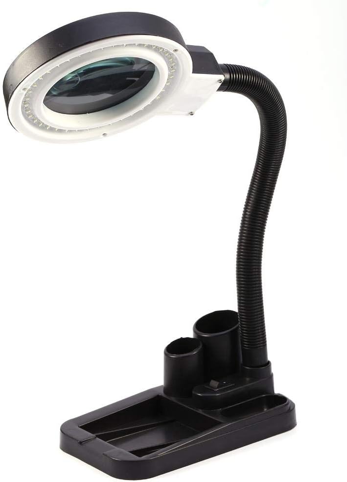 table stand magnifier with light