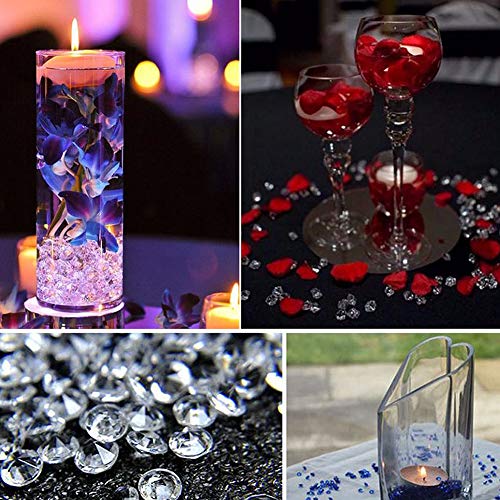 Miraclekoo 2000 Pcs 10mm Clear Acrylic Diamonds Table Confetti Crystals for Wedding Bridal Shower Party Decorations Vase Fillers