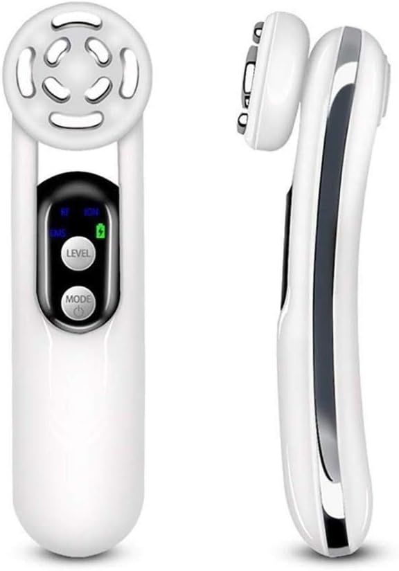 Skin Care Beauty Machine, 5 In 1 RF Ion Mesotherapy Electroporation Face Beauty Pen Radio Frequency LED Photon Face Skin Rejuvenation Remover Wrinkle Care Device (Color : White)