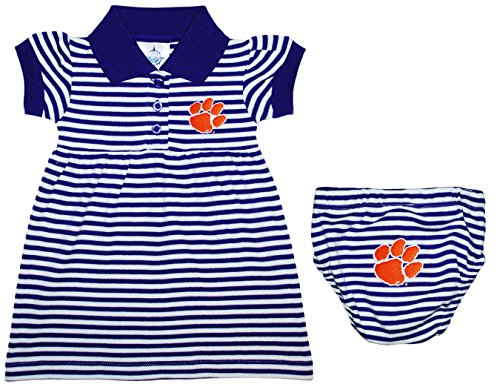 Clemson University Tigers Striped Game Day Dress with Bloomer