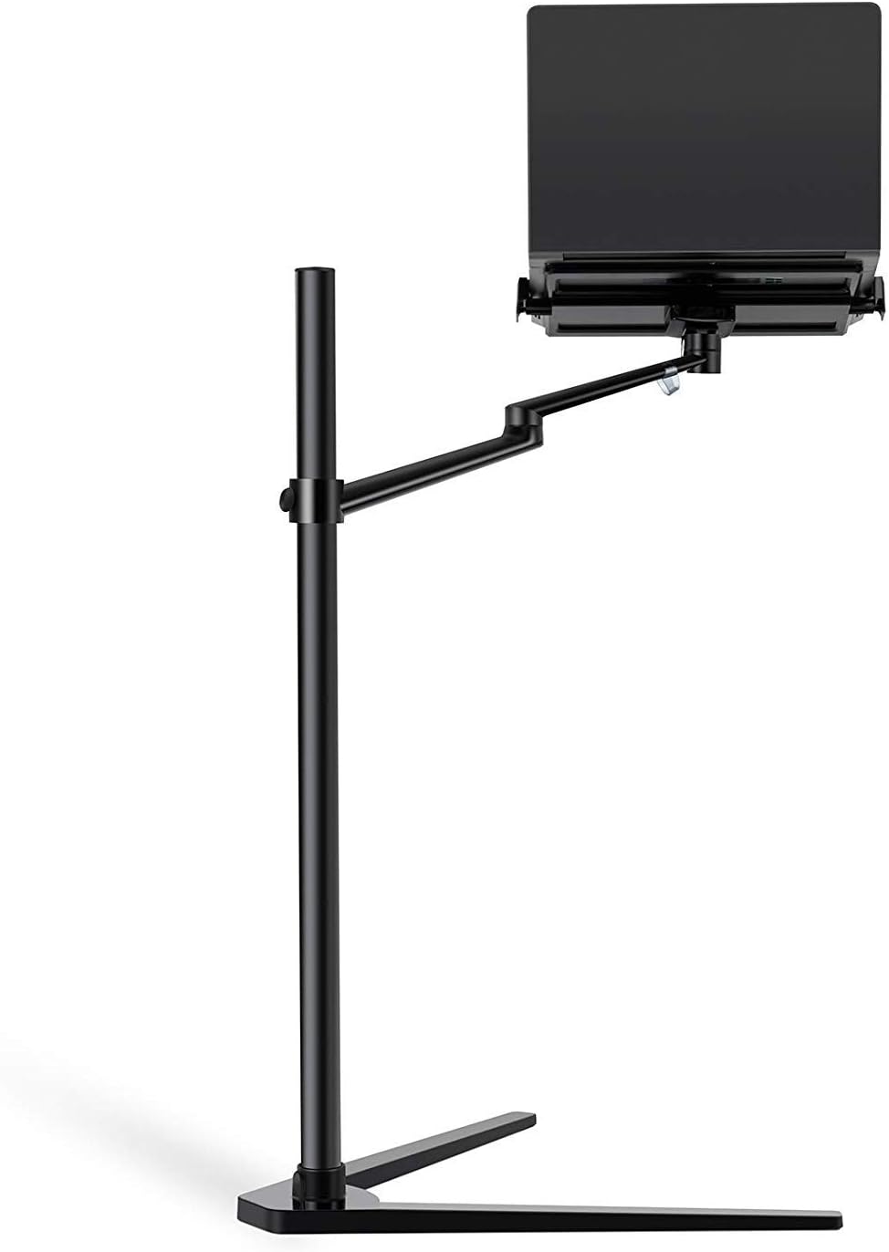 YDHBD 3 in 1 Floor Stand for Mobile Phone/iPAD/Laptop, Bedside Lazy Stand 360º Rotating Height Adjustable for Office Leisure Entertainment,Black