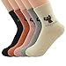 Zando Women's Soft Warm Cute Casual Thick Wool Knit Winter Crew Socks (5-Pack)