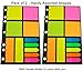 Sticky Notes Assorted Shapes 25 Per Pad x 11 (Pack of 2) Arrows, Squares and Long Rectangles