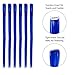Carina Colored Clip in Hair Extensions 10pcs/lot 22 inch Straight Fashion Synthetic Hairpieces for Party Highlights Multi-Color (Blue)