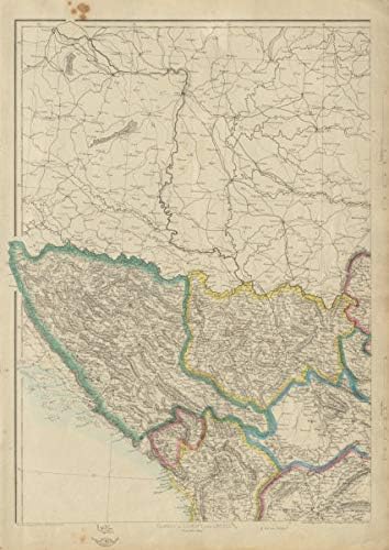 Amazon Com Balcanes Nw Bosnia Servia Serbia Montenegro Albania Ettling Envio 1862 Old Map Antique Map Mapa Clasico Turquia En Europa Mapas Home Kitchen