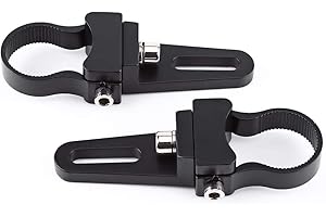 1.25" Tube Bar Clamp, Headlight Handlebar Bracket, LED Light Bar Clamps, 1.25 Inch Aluminum Tube Bull/Roll Bar Mount Bracket 