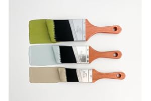 Chalk Style Paint Brush - Short-Handle Brush with Synthetic Angled Bristles for Smooth Furniture Paint Application with Minim