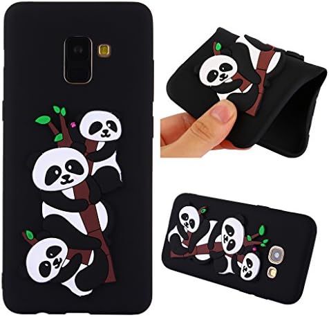 Galaxy A8 Plus 2018 Case, Macoku Cute Panda Pattern Silicone Protective Skin Soft TPU Bumper Back Cover for Samsung Galaxy A8 Plus 2018