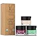 Lip Scrub Gift Set - Organic Exfoliating Sugar Scrubs, Exfoliator for Chapped Dry Lips, Moisturizes With Best Lush Natural Ingredient; Use With Balm or Lipstick; Berry, Mint & Vanilla Flavors (3 Pack)