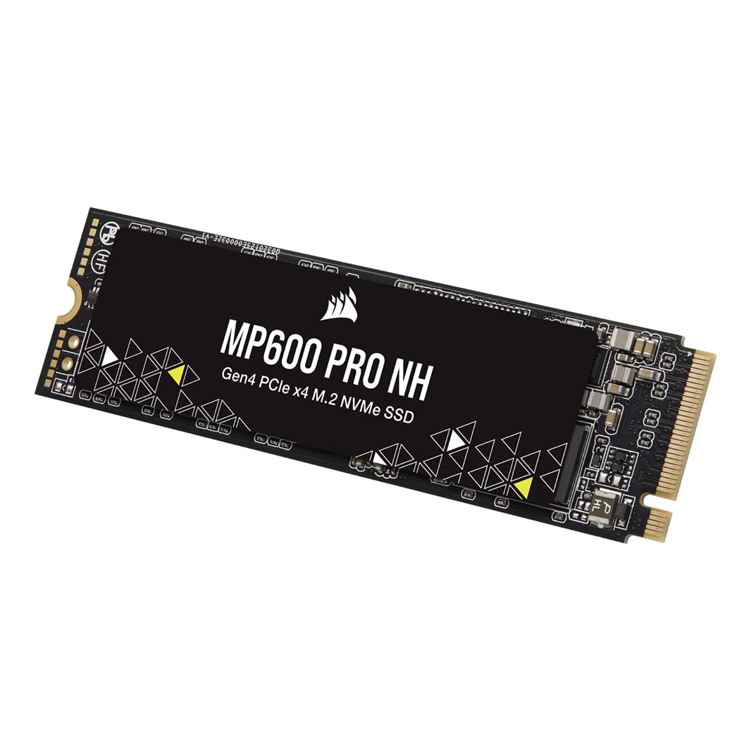 Corsair MP600 PRO NH 1TB PCIe Gen4 x4 NVMe M.2 SSD – High-Density TLC NAND – M.2 2280 – DirectStorage Compatible - Up to 7,000MB/sec - No Heatsink - Black