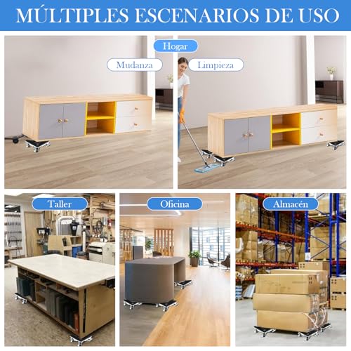 Metal Diseño - JYYBN Base para Lavadora con Ruedas y Barra de Palanca, 360° Ruedas Grande para Lavadora con Frenos, 700KG Carga Ruedas para Refrigerador Muebles Pesados