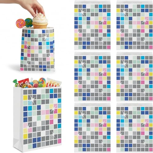 6 1/2" x 8 3/4" Birthday Beats Disco Party Favor Bags - 8 Pc.