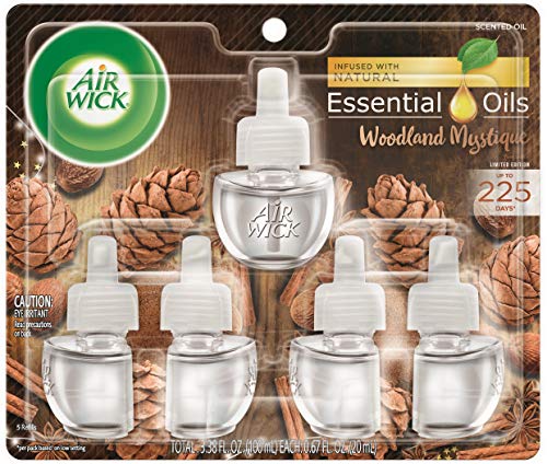 Air Wick Plug in Scented Oil Refill, 5 ct, Sandalwood , Air Freshener, Essential Oils - Thumbnail 6
