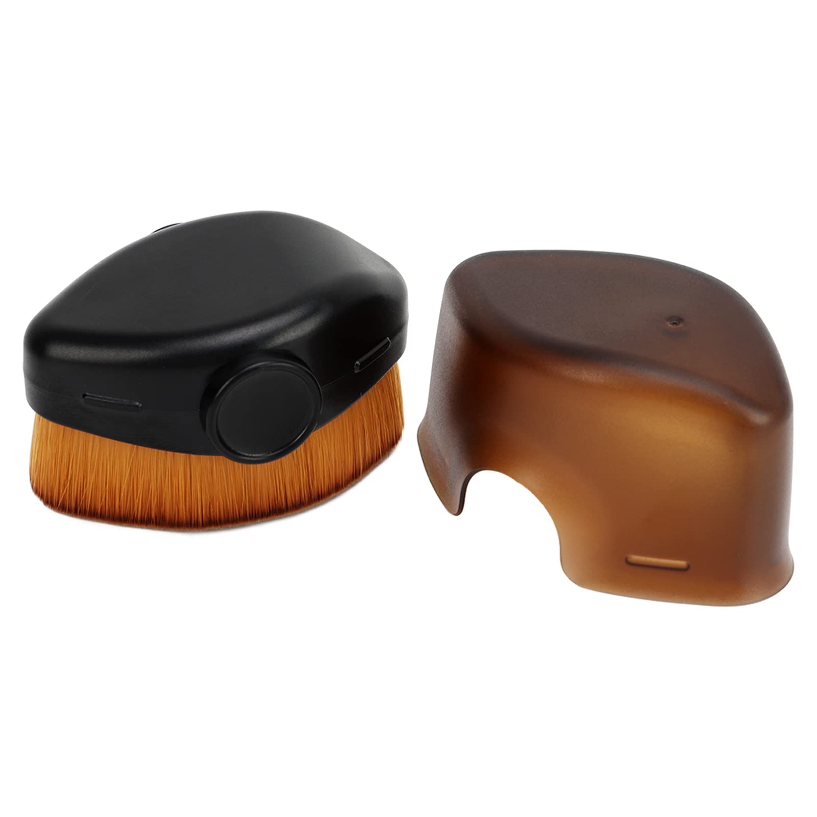 Nail Dust Brush PortableDust Powder Removing Soft Kabuki Cleaner Brush for Nail Trimming Cleaning Makeup Brush Tools (Black)