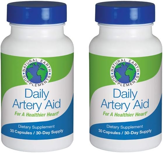 Daily Artery Aid Artery Care Supplement Supports a Healthy Heart and Arteries. 60-Day Supply.