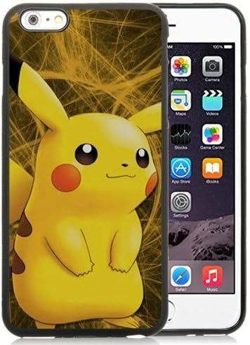 Iphone 6 6S Case,Pokemon Popular Cute And Funny Pikachu 33 Black Iphone 6 6S Screen Phone Case Fashion and Newest Design