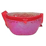 CTM Women's Sequin Sparkling Mesh Waist Pack