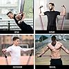 CLEEBORG Resistance Bands Set, Pull Rope Set Exercise Bands Set Men Home Workouts with Fitness Tubes, Foam Handles, Resistance Bands Exercise Elastic Pull Ropes for Indoor Strength Training(150LB)