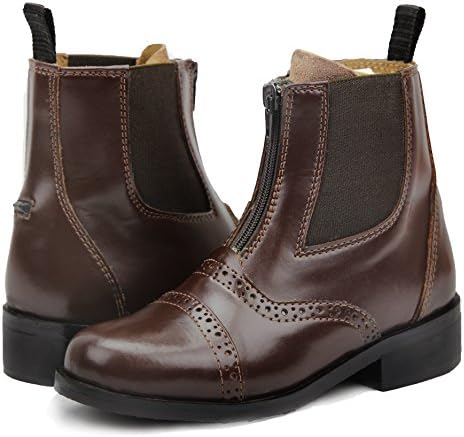 Hispar Ladies English Horse Riding Lightweight Leather Glory Zipped Paddock Boots