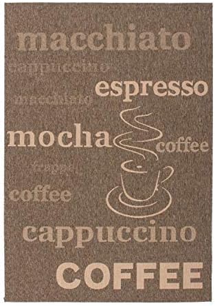 Kayoom Rug Flat Pile Coffee Design Modern Brown/Beige, 200 cm x 290 cm