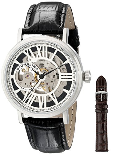 Stuhrling Original Men's 168S.33151 "Classic" Stainless Steel Automatic Watch with Leather Band