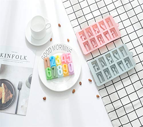 Digital Shaped Chocolate Mold Silicone Digital Mold Trays Chocolate Candy Dessert Ice Cream Mold