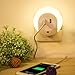 GRDE LED Night Light with Dusk to Dawn Sensor and Dual USB Wall Plate Charger