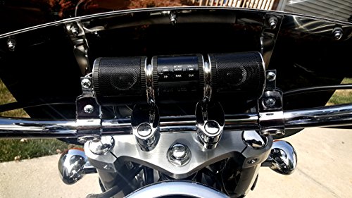 Firehouse Technology Kickstart Black Bluetooth MP3 Motorcycle Stereo With 1 1/8